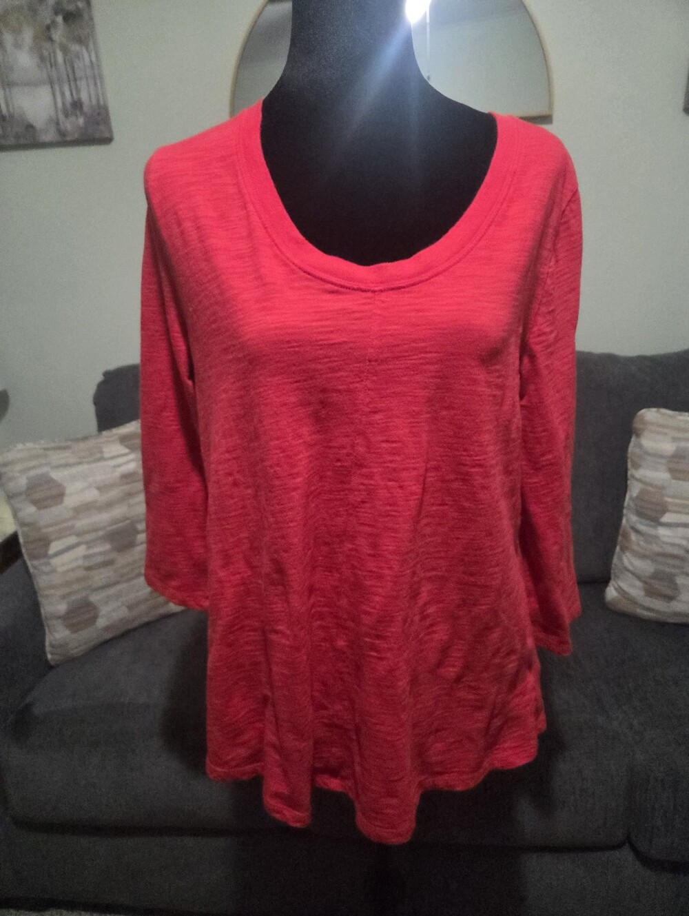 GAP Bright Red Scoop Neck Women's Tunic